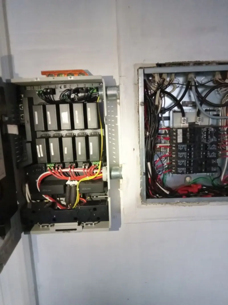 Electrical panel upgrade completed for Security Camera Wiring in Summerfield